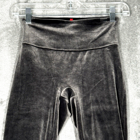Spanx Pants‎ Womens Small Gray Velvet Legging Tummy Control Skinny Goth Grunge - Picture 4 of 9